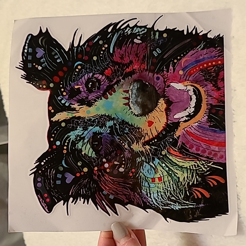 Collie Car Decal Permanent Colorful